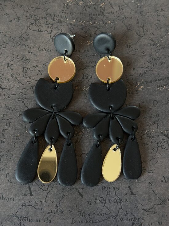 XL auskari - Melni 2