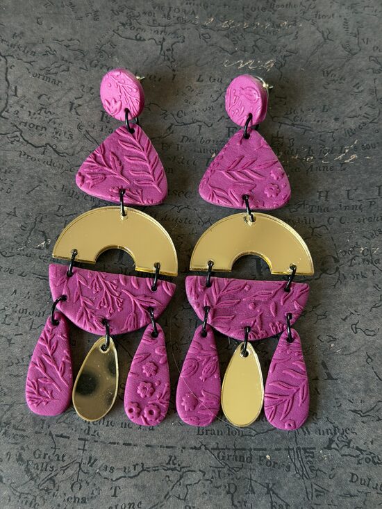 XL auskari - Violeti