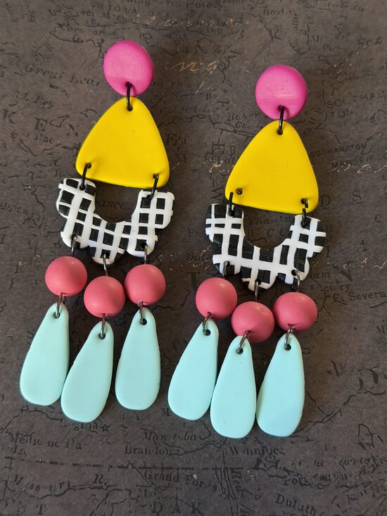 XL auskari - Koši krāsaini