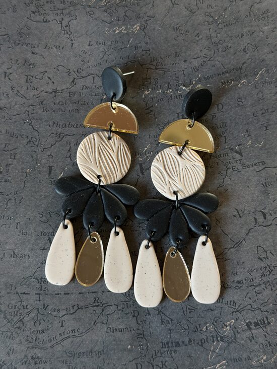 XL auskari - Smilšu melni