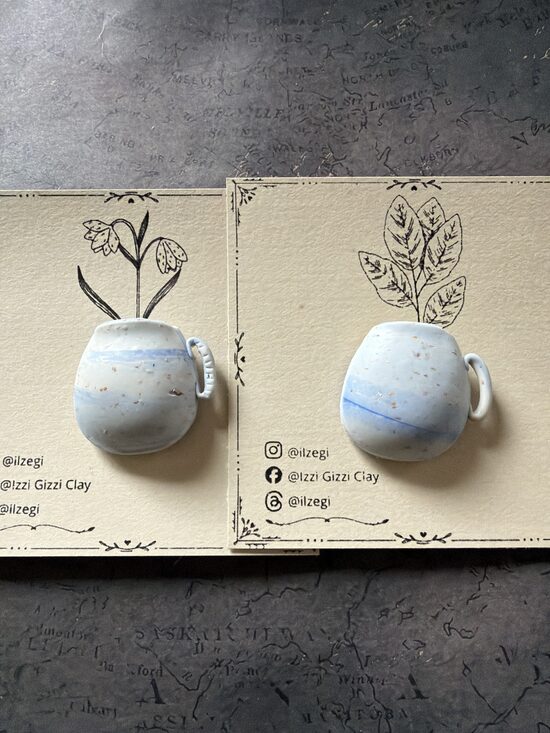 Mini vāzīte magnēts, zilpelēks