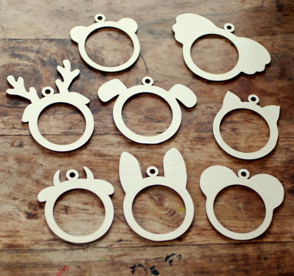 Christmas ornaments with animal motives