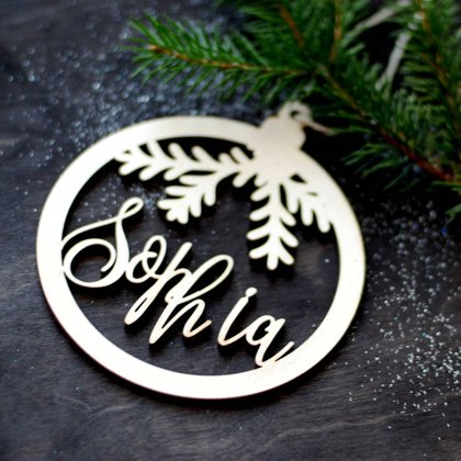 Christmas ornament with the branch decor